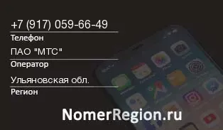 Кто звонил с 9170596649 - регион и оператор
